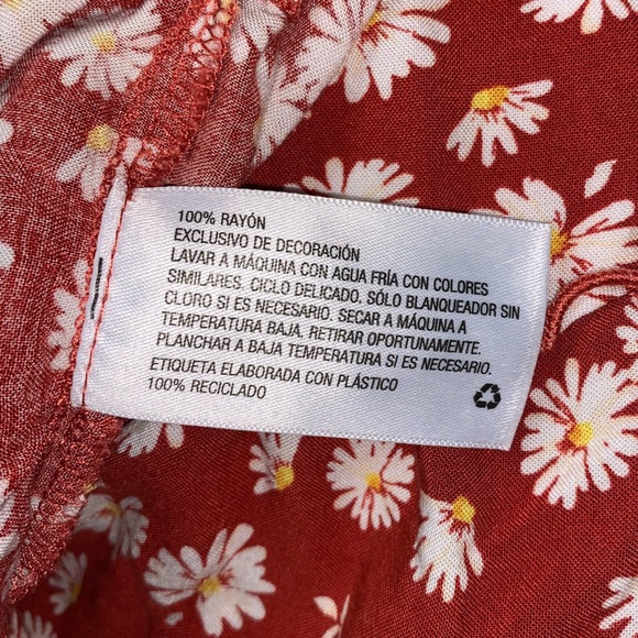 Floral Boho Dress WOmen’s 2x Burgundy Micro Pattern Western Country Prairiecore - Picture 8 of 11